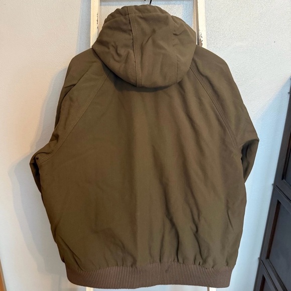 Y2K Carhartt Men's Brown Hooded Quilted Duck Jacket Size L Canvas - Picture 2 of 11